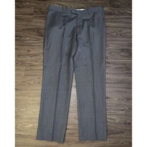 Jos. A. Bank Dress Pants Mens 36R Gray 1905 100% Wool Flat Front Straight Leg